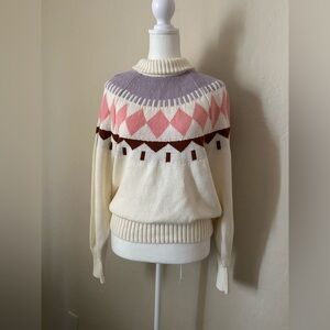 Mock neck knit sweater